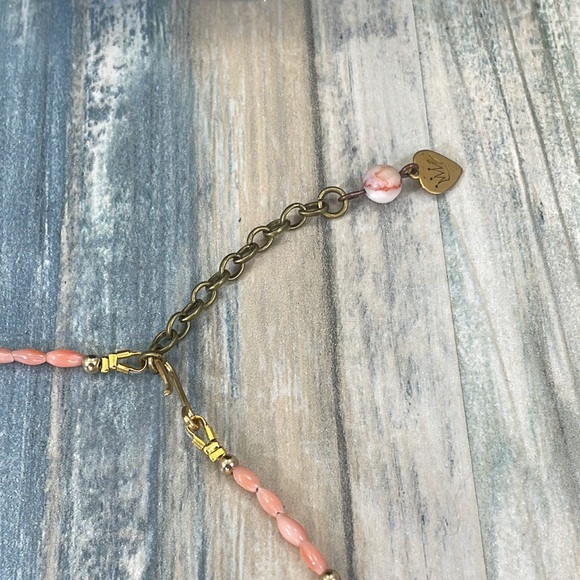 ⭐️Adorned Crown Artisan assemblage vintage coral cloisonné elephant necklace - Picture 4 of 8